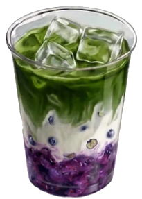 Blueberry Matcha Latte