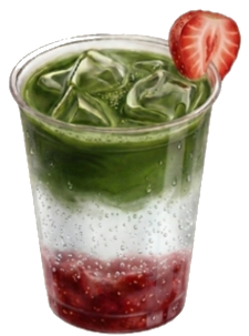 Strawberry Matcha Soda
